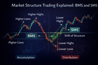 Market Structure Trading Explained: How to Read Trends Using BOS, BMS, SMS and Price Action